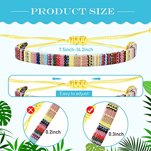 Yinkin 18 Pcs Boho Surfer Ankle Bracelets for Women Men Adjustable Handmade Braided Friendship Bracelet Waterproof String Rope Beaded Anklets Summer Beach Jewelry Gift - style: Bohemian