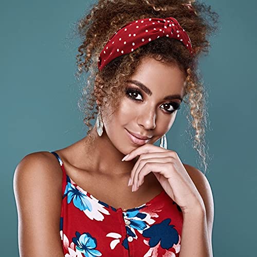 VELSCRUN Headbands for Women 12 Pack Head Bands Womens Hair Knotted Headband for Women Knot Head Bands Womens Hairbands Elastic Turban Boho Bandeau Hair Fashion Headbands for Washing Face - color: headbands 06