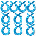 10 Pcs Long Thin Small Skinny Scarf Satin Neck Tie Ribbon Choker for Women Girls - color: Peacock Blue