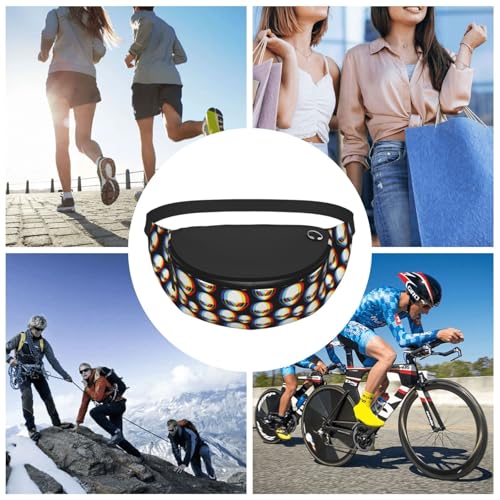 alien abstract fashion Fashion casual fanny pack waist bag men women adjustable belt waist bag for travel hiking cycling running festival carnival - color: Black35