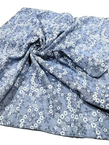 Shanlin Unisex Cotton Square Bandanas Scarves 24x24 - color: Floral2-blue