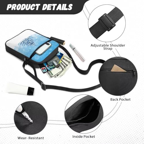 Womens Crossbody Bag Cell Phone Purse Wallet Small Shoulder Handbag for Workout Travel Gym - color: Christmas Tree