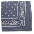 Motique Accessories Extra Large Paisley Bandana 27x27 Inch - color: Dark Grey