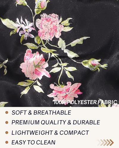 AWAYTR Long Satin Bonnet for Braids - Elastic Silk Hair Bonnets for Sleeping Night Cap Stretchy Tie Band for Women(Wild Rose) - color: Wild Rose
