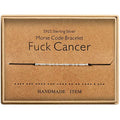 KGBNCIE Inspirational Gifts for Women, Morse Code Funny Gifts Bracelets for Women, S925 Sterling Silver Morse Code Bracelets Friend Gifts - style: 3-Fvck cancer