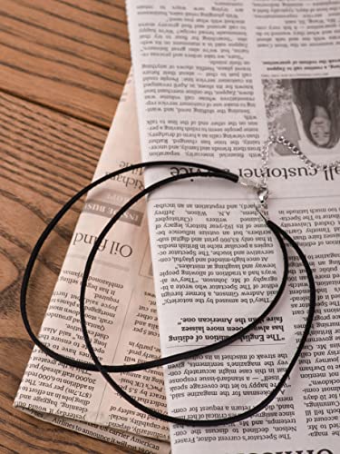 Sacina Goth Hippie Black Faux Leather Choker, Dainty Choker Necklace for Women, Gothic Boho Necklace, Halloween Christmas Jewelry Gift For Women