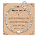 Inspirational Gifts Bracelets for Women: Healing Natural Stone Beaded Bracelets - Mothers Day Birthday Graduation Christmas Gifts for Women Friends Mom Daughter Sister Bestie - color: Amazonite-Work Bestie