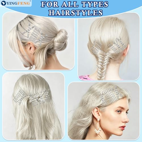 330 Pcs 2.2 Inch Hair Bobby Pins Silver With Box, Silver Bobby Pins For Gray Hair, YINGFENG Reusable Non Slip Hair Pins, This Gray Hair Pins For Women, Girls And Kids - color: Silver(2.2Inch)