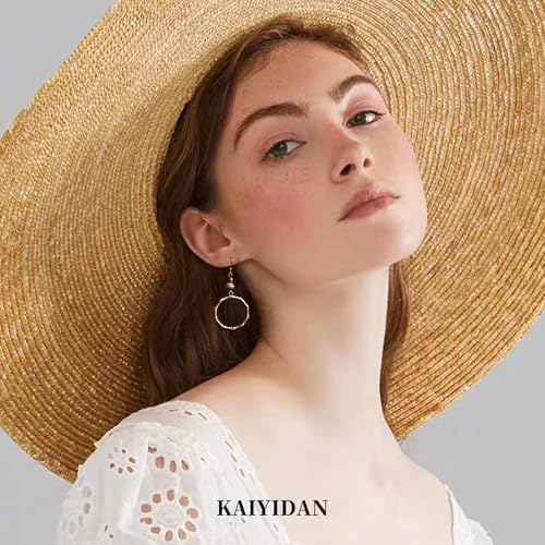 Silver/Gold Boho Dangle Statement Earrings for Women Trendy,Handmade Vintage Dainty Cute Long Drop Summer Earrings,fashion Accessories Jewelry Gifts - color: A74 Antique Bronze Bamboo Hoops Earrings