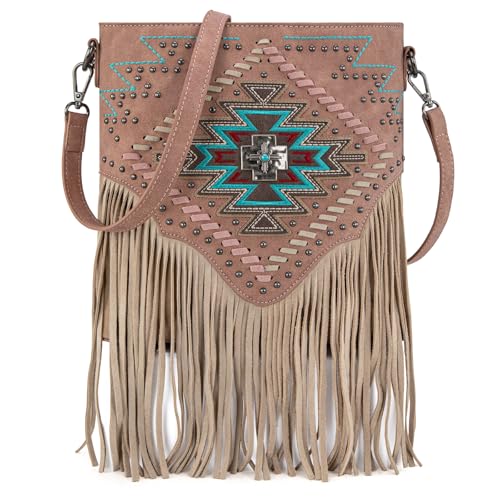 Montana West Western Crossbody Bag Purse for Women - color: Dark Pink