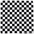 Bandanna Black & White Checkered ~ Wearable Art 100% Cotton - Scarf