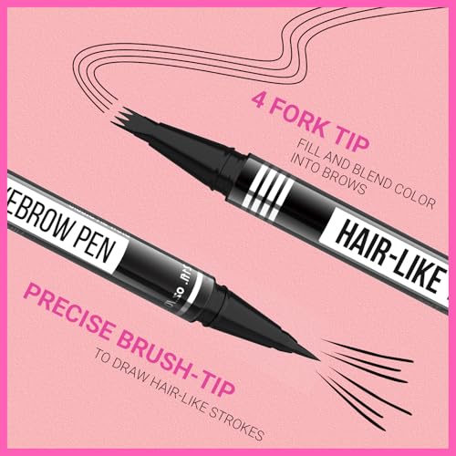 iMethod Eyebrow Pen - Eyebrow Pencil Magical 2-in-1 Eye Brow Pencils for Women with 4-Fork-Tip & Precise Brush-Tip for Natural Hair-Like Brows, Last All-Day, with Eyebrow Spoolie Brush, Grey - color: MY 06 Grey
