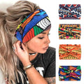 FULZTEY Wide Headband Boho Hair Bands African Style Turban Headbands Knotted Bandana Cute Hair Scarf Non Slip Sweatband Criss Cross Head Wraps For Women Teen Girls Yoga Running 4 Pcs - color: Style 144