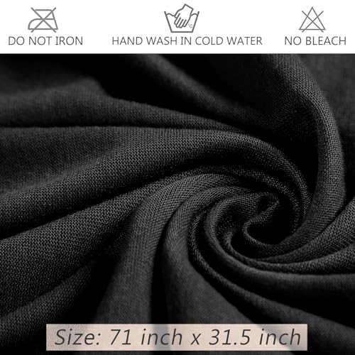 Head Wraps for Black Women African Head Wrap Lightweight for Women Long Plain Turban Hair Scarf Scarves - color: 1 Pc-black