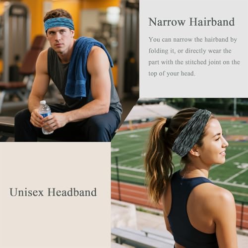 Sefiinh Headbands For Women Headband Elastic Soft Head Bands For Women's Hair Accessories Womens Fashion Yoga Fabric Hair Band Space Dye 6 Pcs - color: Space Dye