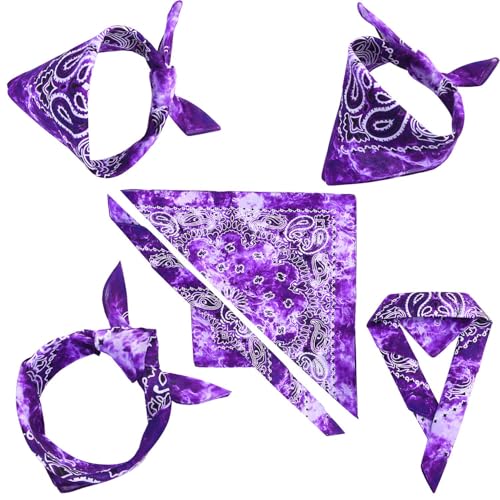 URATOT 12Pcs Paisley Cotton Bandana Printed Head Scarf Set | Rich color options classic paisley printed available for both adults and children with diverse usage scenarios - color: Mixed 12 Colors D