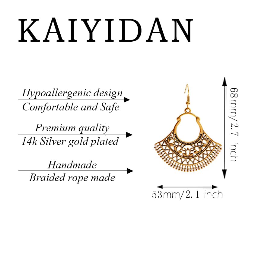 Silver/Gold Boho Dangle Statement Earrings for Women Trendy,Handmade Vintage Dainty Cute Long Drop Summer Earrings,fashion Accessories Jewelry Gifts - color: A3 White Braided rope axe shaped