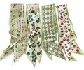 4 Pack Purse Scarf Handbags For Women,Boho Scarrves for Bag Hair Accessories Handle Fashion Lightweight - color: Green