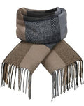 Loritta Womens Scarf Fashion Long Plaid Shawls Wraps Big Grid Winter Warm Lattice Large Scarves Gifts - color: U-brown Red Lattice
