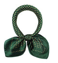 ANDANTINO 100% Mulberry Silk Scarf -21” Square Neckerchief with Gift Packed - color: Dark Green-paisley