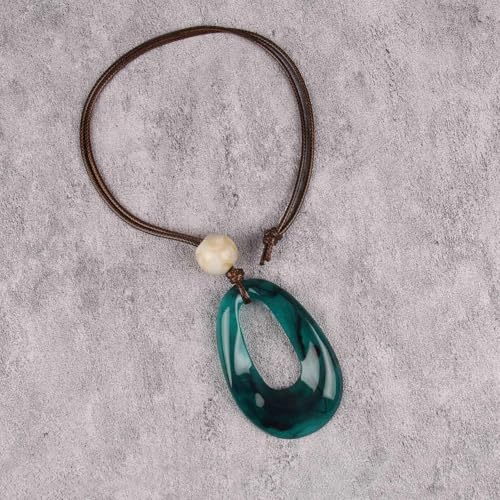 Chunky Necklace for Women Boho Pendant Necklace Statement Western Choker Necklaces for Women Vintage Bohemian Jewelry - style: Bohemian Pendant Necklace
