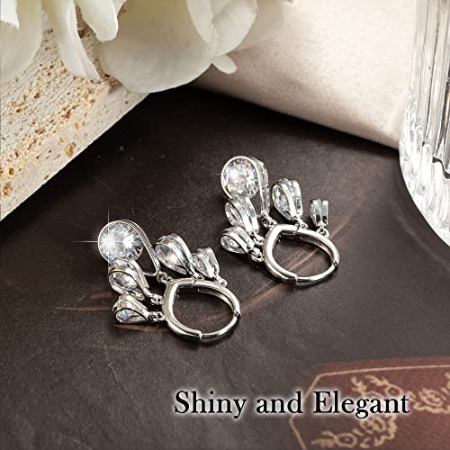 Huggie Earrings for Women 14K Gold Plated Earrings Dainty Statement Sterling Silver Cute Dangle Earring Hypoallergenic Huggie Hoop Earrings for Wome Trendy Prom Party Jewelry Gift - color: 3-silver