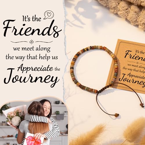 Inspirational Gifts Bracelets for Women: Mothers Day Birthday Gifts for Mom Women Friends Sister - Healing Natural Stone Beads Bracelets Thinking of you Get Well Soon Gift for Women - color: A-S JASPER STONE-APPRECIATE