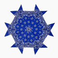 6 Pack 12 Pack Bandanas 2 Sides Printed 22inch Unisex Cowboy Kerchiefs - color: Royal Blue-6 Pack