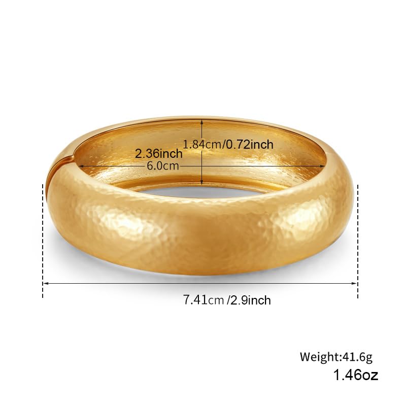 YMBYCM Gold Chunky Bangle Bracelets for Women Trendy Wide Chunky Cuff Bracelets Wrap Bracelet - style: K-G