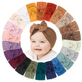 Jesries 22 PCS Baby Headbands Soft Nylon Hairbands with Bows Girls Hair Accessories for Newborn Infant Toddler Kids Handmade - color: Army Green