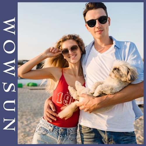 WOWSUN Retro Polarized Sunglasses Womens Trendy Round Classic Glasses - color: 3 Pack: Brown Gradient Brown+leopard Brown+black