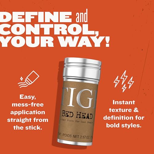 Bed Head by TIGI Hair Wax Stick – Professional Hair Styling Wax for High-Definition Texture & All-Day, Humidity-Resistant Hold, 2.57 oz - size: 2.57 Ounce (Pack of 1)