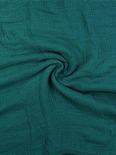Humble Hilo Womens Woven Bohemian Style Gauze Scarf,Shawl, Head Wrap Fringed Edge Lightweight, Long Folds Small - color: Emerald