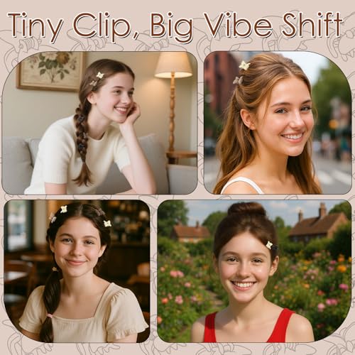 Butterfly Hair Clips Set for Women and Girls - 30Pcs Mini Claw Clips with Strong Grip for Thin/Fine Hair, Neutral Color Hair Styling Accessories - color: Style6:30Pcs Butterfly