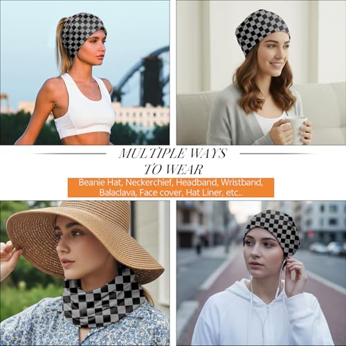 Chemo Caps Slouchy Beanie Hat Stretch Cancer Head Wraps Turban Sleep Headwear Scarf for Women Girls Men - color: I-14-black Grey