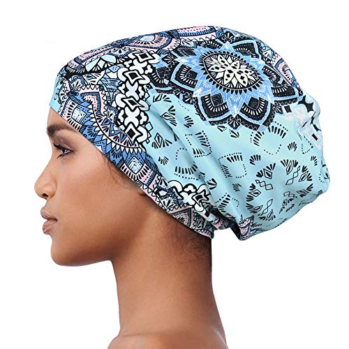 Alnorm Slouchy Striped Beanie Hat Comfortable Headwrap Cap - color: Grilles