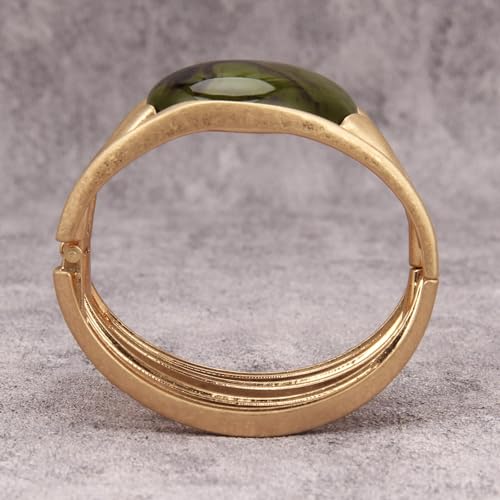 Gold Cuff Bracelet for Women Silver Beaded Bracelets Open Bangle Stackable Stretch Bead Bracelet Boho Jewelry Gifts for Wife Couple - style: Women's Gold Cuff Bracelet