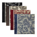 Cotton Like Bandana in Bulk, Head Scarf, Headband, Head wrap, Hair Neck Scarf for Women 22 x 22 inch - color: Bib07 Paisley 4pcs