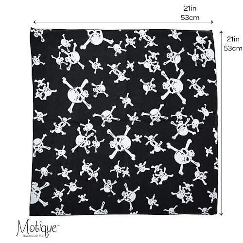 Motique Accessories Skull Bandana - color: Multi Skulls