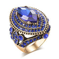 Women Ring - 32mm Turkish Style Gemstone Women Jewelry J0769 - color: Blue
