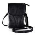 befen Genuine Leather Small Crossbody Bags for Women Cell Phone Bag Cross Body Purses,Silver Zipper - color: Black
