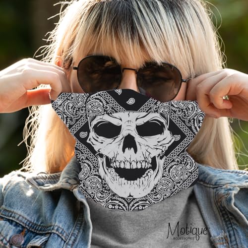 Motique Accessories Skull Bandana - color: Skull