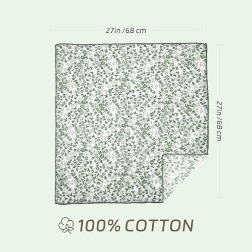 Cotton Bandana,Large Bandanas for Women,Head Coverings for Women,Head Scarf Handkerchief, Square Headband 27" x 27" - color: 27-07-plum-green