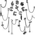Jstyle Ear Cuff Earrings for Women Cuff Chain Earring Clip On Helix Cartilage Wrap Cuff Earring Non Pierced Adjustable