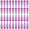 40pcs 2 inch colorful Hair Clips Hair Barrettes Metal Snap Hair Clips Accessories For Women(deep purple) - color: deep purple