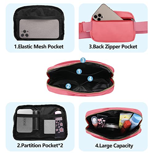 VOROLO Fanny Pack For Women And Men Crossbody Bag Belt Bag with Adjustable Strap Graduation Gifts Deep Pink - color: Deep Pink, style: 1 Pack Fanny Pack