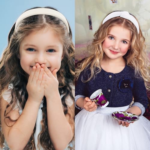 VELSCRUN Headbands for Women 7 Pcs Different White Fashion Knotted Solid Head Bands Pearl Headband Non Slip Hair Band for Womens Gilrs Thin Thick Short Hair Face Wash Hair Accessories - color: Natural White