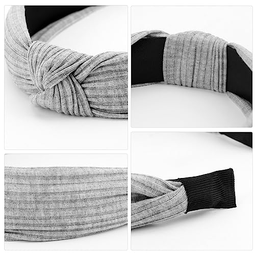 DRESHOW 8 Pack Knotted Headbands for Women Wide Turban Headband Yoga Exercise Ribbing Hair Hoop Hair Bands Accessories - color: 8 Pack Plastic Hair Hoop D