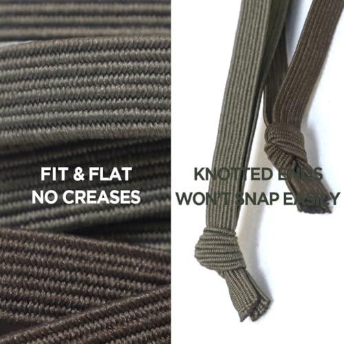 HAVHAF Knotted Hair Ties - No Damage Crease or Breakage, Elastic Ties for Men with Long, Curly, Thick Hair, Perfect Ties for Buns (Thin (8 pcs), Mud) - color: Mud
