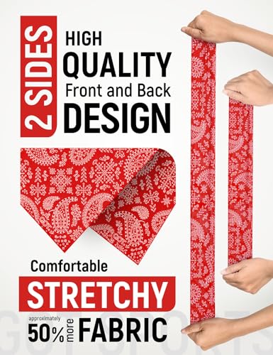 GOT Sports UPF 50+ Cooling Bandana for Men & Women - Thermoregulation, Moisture-Wicking, Sun Protection Bandana Neck Wraps - color: Red Paisley